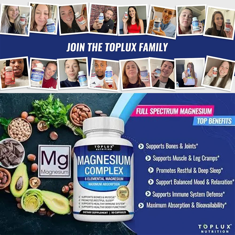 8 Elemental Magnesium Complex 1000mg Supplement - Image 2
